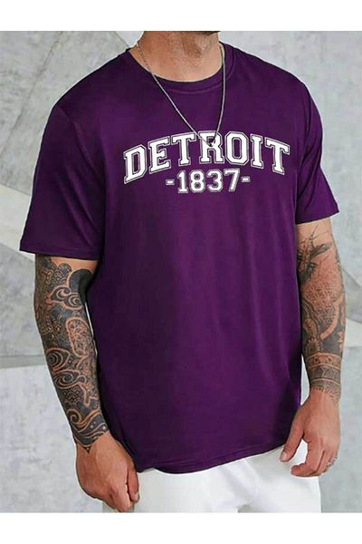 Medinenur Μπλουζάκι Unisex με στάμπα Detroit