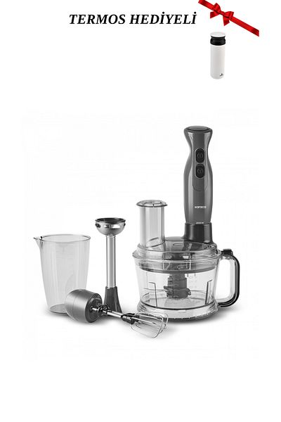 Karaca Pro Chopper Ice Breaking Whisk Multipurpose Food Processor with Slice Function 2000W