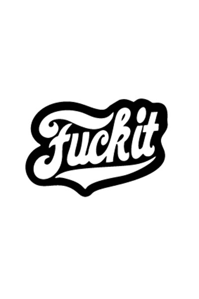 Reysa Tasarım ملصق F*ck It مقاس 17x17 سم باللون الأسود