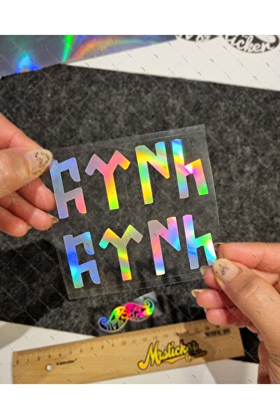 Bay Etiket HLG22V2 Hologram Göktürkçe Türk Yazısı İkili Set