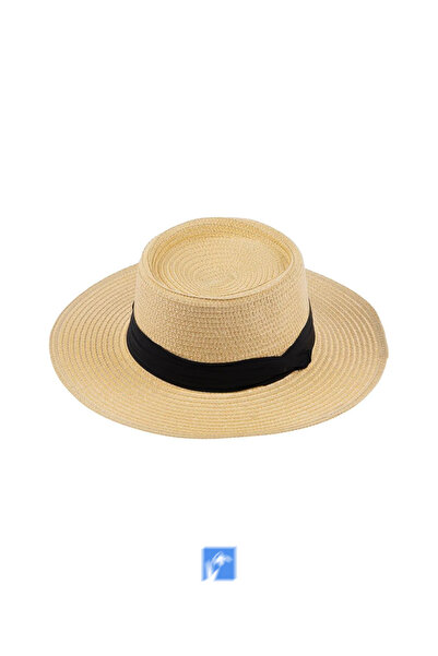 Kardelen Butik Denizli Luksuzni slamnati šešir za plažu (57-58 cm)