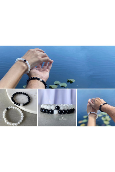 Padore Accessory Aşk ve Uyum İkilisi Yin Yang Sevgi ve Mesafe: Unisex Doğal T...