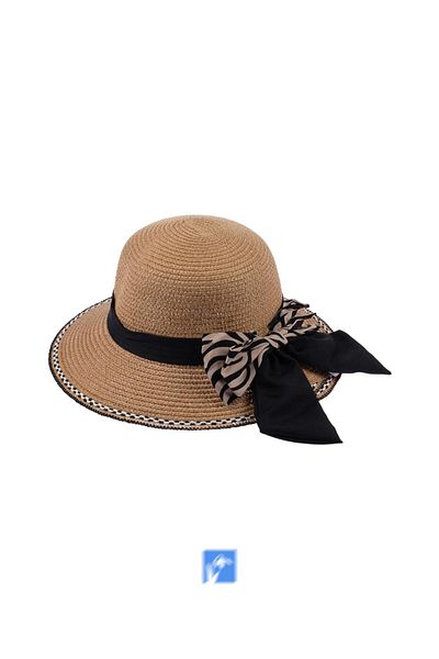 Kardelen Butik Denizli Luxury Straw Beach Hat (57-58 cm) (With Narrowing Rope Available)