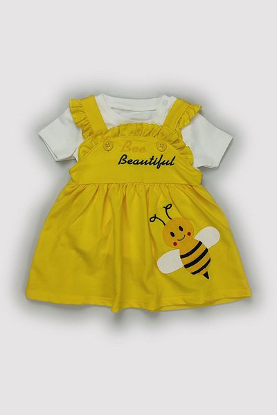 Peki Baby Buy 5 Pay 4 Girls Summer Slim Fit Ari Nakis Ruffle Buttoned Suspender Suit Gilet T-Shirt 14419
