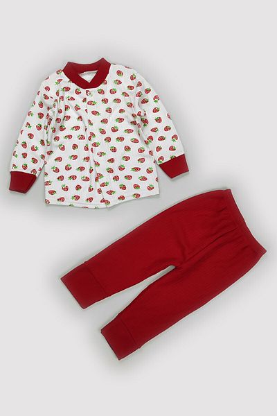 Peki Baby Buy 5 Pay 4 Children's Cotton Lined Seasonal Report Interlock Printed 2-Piece Pajama Set 14420