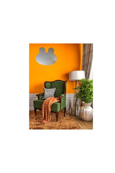 Bosphorus Wall Decoration Mirrored (Sticker) Rabbit Shaped PVC-Mirror 20x20 cm JM08006