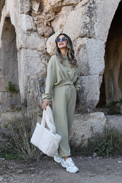 bytugcekaya Σετ φόρμας από ύφασμα Khaki Modal