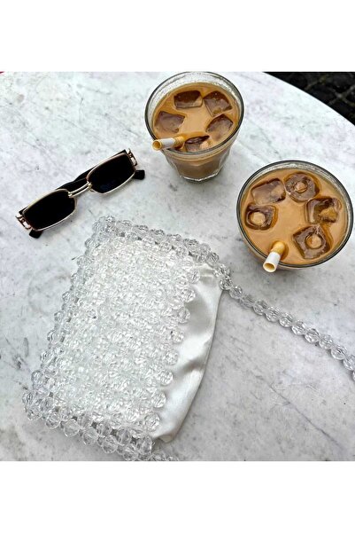 BEYBACO حقيبة شفافة - حقيبة خرز - حقيبة كريستال - حقيبة يد كريستال - حقيبة يد...