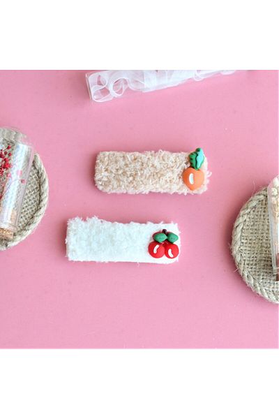 Şeker Ofisi 2-Piece Plush Buckle Carrot And Cherry