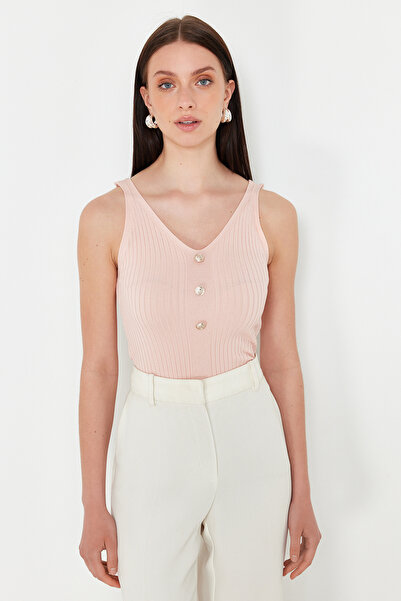 Trendyol Collection V-Neck Top Knitwear Thin Blouse - Powder-Light Blue Double Pack TWOSS24BZ00619