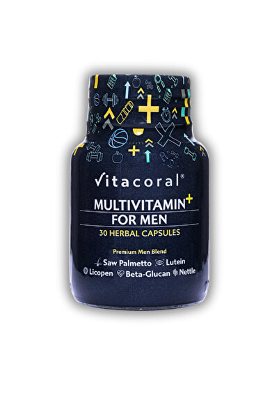 Vitacoral Multivitamin For Men 30'lu Bitkisel Kapsül - Vitaminler Ve Minerall...