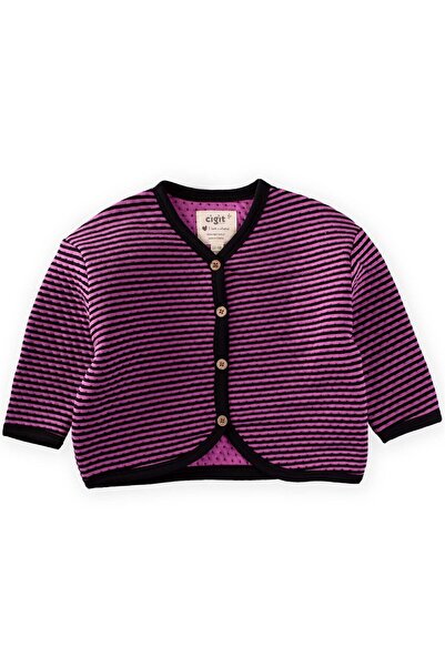 Cigit Duble Face Kapitone Hırka 1-7 Yaş Mor