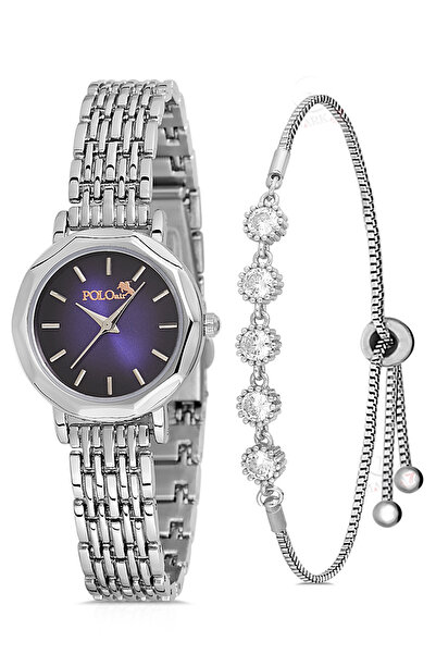 Polo Air Zarif Vintage Kadın Kol Saati Ve Zirkon Taşlı 5 Taş Bileklik Hediye ...