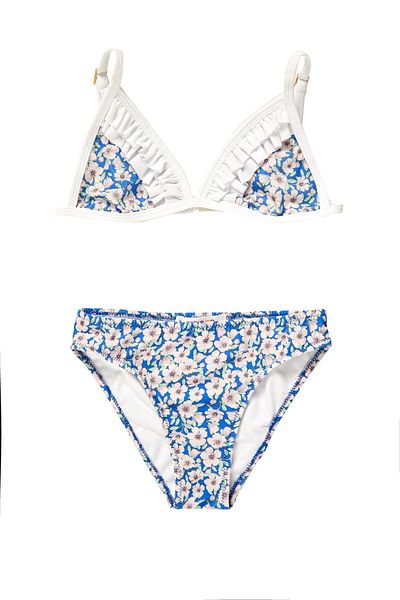 Argento Set de bikini triunghi pentru copii cu model de flori