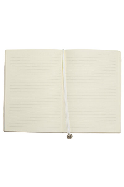 Victoria's Journals Smyth Patent Leather Flexible Cover Striped Notebook, 14.8x21 cm - Coral