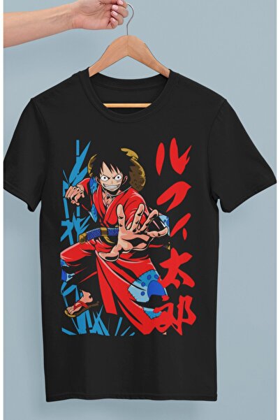 Fuddy Moda Oversize One Piece Luffy Printed T-shirt, Unisex Anime Printed T-s...