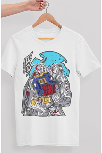 Fuddy Moda Oversize kroj Gundam Štampano T-shirt , unisex anime Štampano majica