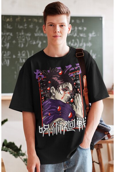 Fuddy Moda Tricou oversize cu imprimeu Jujutsu Kaisen Choso, tricou unisex cu imprimeu Anime
