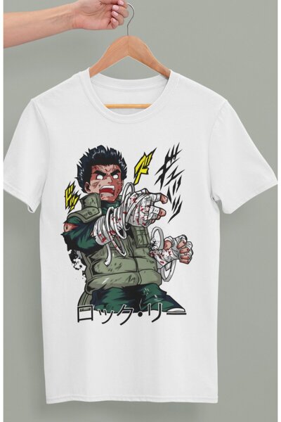 Fuddy Moda Oversize kroj Naruto Rock Lee Lik i Štampano T-shirt , unisex anim...