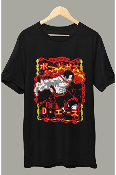 Fuddy Moda Oversize kroj Portgas D. Ace Štampano T-shirt , unisex anime Štamp...