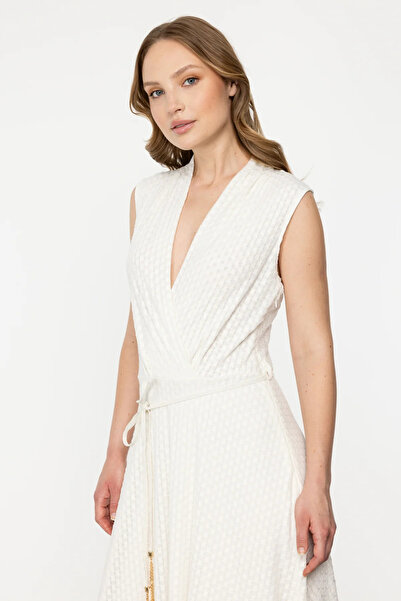 Ekol Self Patterned Midi Dress