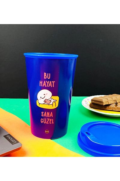hediyeofisi كوب قهوة بلاستيك - تصميم شعار