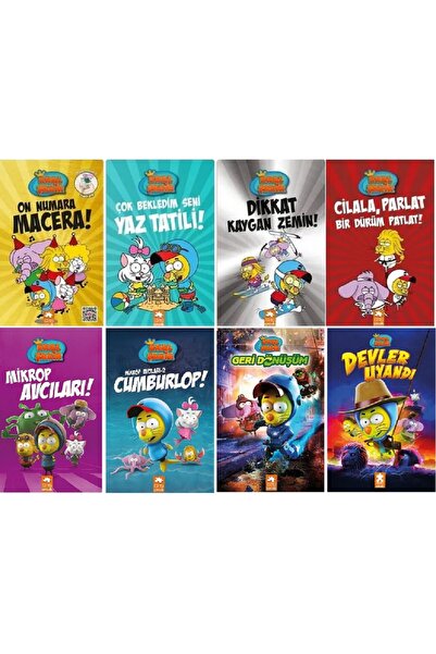 Eksik Parça Yayınları Kral Şakir 10-11-12-13 + Mikrop Avcıları 1-2 + Geri Dönüşüm + Devler Uyandı / 8 Kitap Set