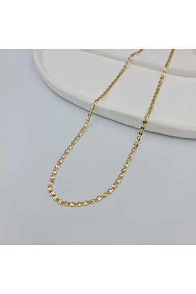 SE Jewellery Altın Renkli Xupıng Zincir Kolye 45 cm
