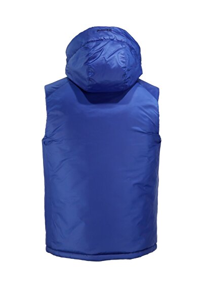 Shinzone Erkek Kapişonlu Cepli Mavi Yelek