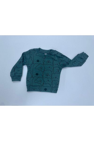 minibird baby طقم أطفال مكون من قطعتين بطبعة دب