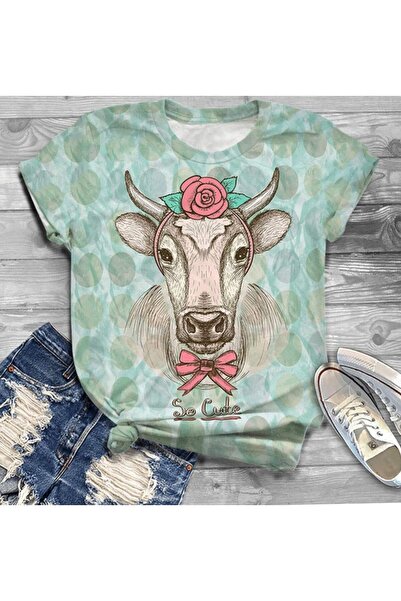 ARDSU Ženska majica - 3D print krave