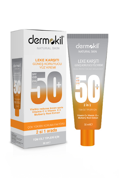 Dermokil Güneş Kremi Leke Karşıtı Ve Güneş Koruyucu Yüz Kremi 50 Spf