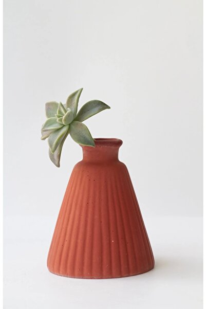 Hepsi Moda Iskandinav Dekoratif Beton Biblo 10 Cm Konik Vazo