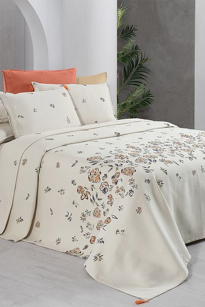 Sarev Saira Beige Cotton Pique Σετ - Μονό