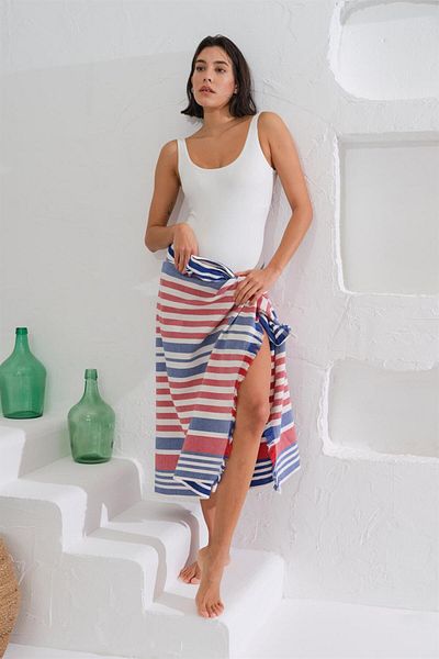 Homelover Πετσέτα θαλάσσης 100% βαμβακερή Peshtemal Tassel Detail 90x160