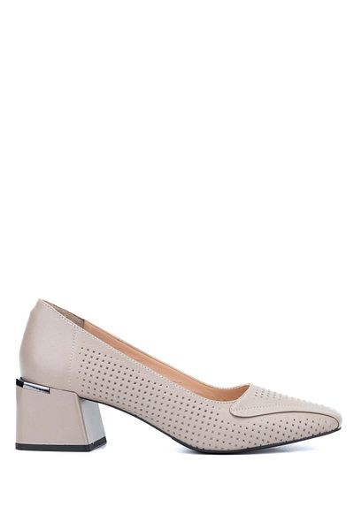 Tamer Tanca Women's Genuine Leather Mink Heeled Shoes