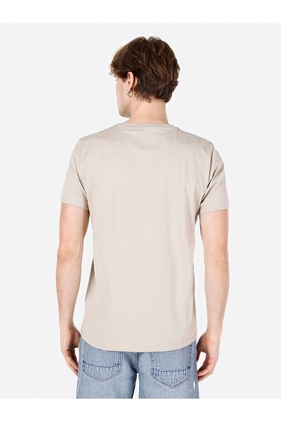 Colin's Μπεζ Ανδρικό T-Shirt - Μανίκια