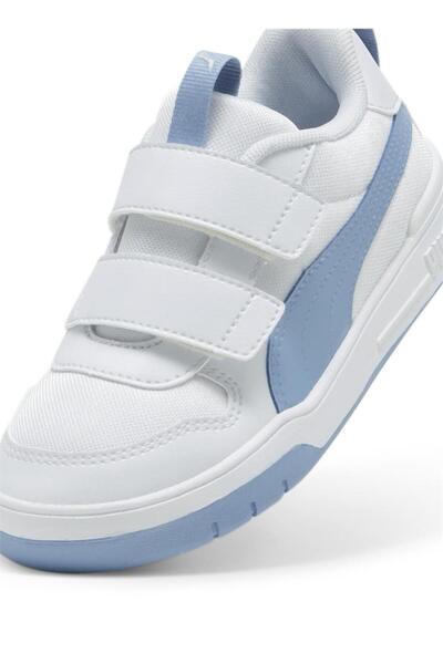 Puma Multiflex Mesh Çocuk Beyaz Mavi Spor Ayakkabı