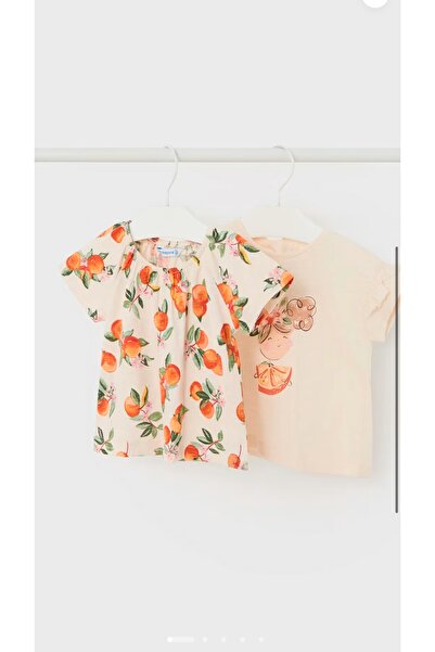 MAYORAL Baby Girl Printed Double Short Sleeve T-shirt Set