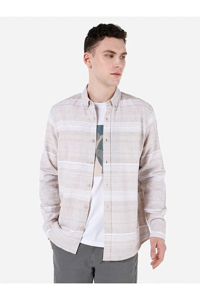 Colin's Cămașă Bej pentru bărbați - Model U. Sleeve