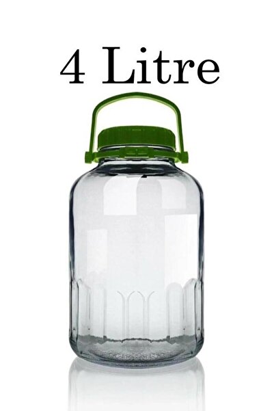 Paşabahçe 80006 Harvest Cam 4 Litre Kapaklı Turşu Erzak Reçel Saklama Kabı Kavanozu