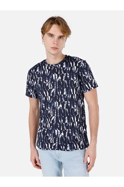 Colin's Men's Navy Blue T-Shirt - Sleeves