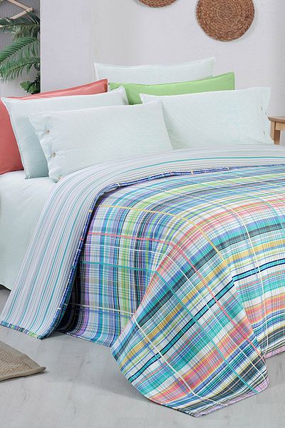 Sarev 100% Cotton Viola Multi Single Pique Set