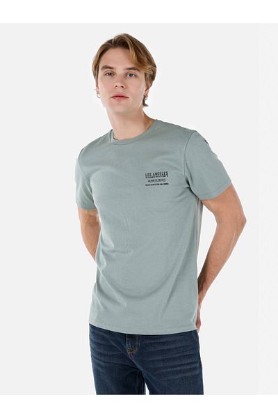 Colin's Tricou verde pentru bărbați - mâneci