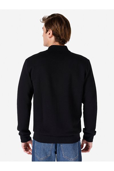 Colin's Men's Black Jacket - Slim Fit, Printed, Pocketed Cl 1066812