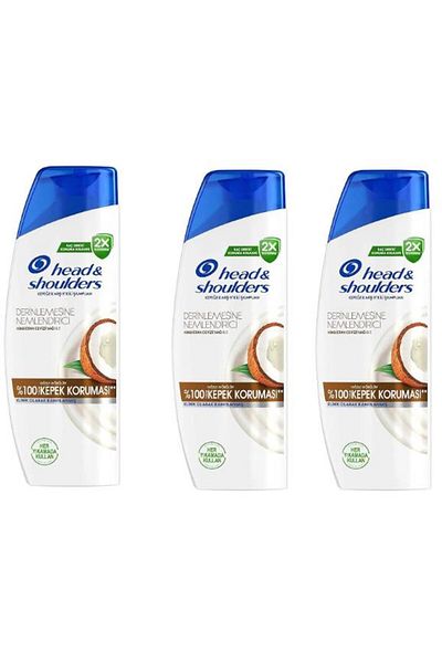 Head&Shoulders شامبو هيد آند شولدرز - 330 مل، 2-1 مرطب عميق، 3 قطع