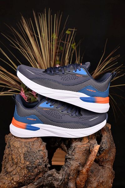M.P. Men's Navy Blue Summer Anti-Sweat Breathable Orthopedic Anti-Slip Sole Lightweight Comfortable Style Sports Shoes