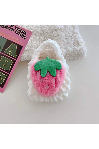 Casen Tüm Marka ve Modellerle Uyumlu Çilek Tasarımlı Airpod Uyumlu Peluş Kuma...