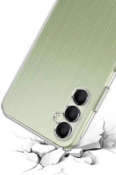 CEPSTOK Samsung Galaxy A35 Kılıf Şeffaf Kamera Korumalı Tıpalı Yumuşak Silikon