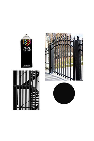 sıocolors DEMİR IZGARA-KEPENK-MAZGAL SPREY EXTRA PİGMENTLİ MAT SİYAH(RAL-9005) SPREY BOYASI 400ML